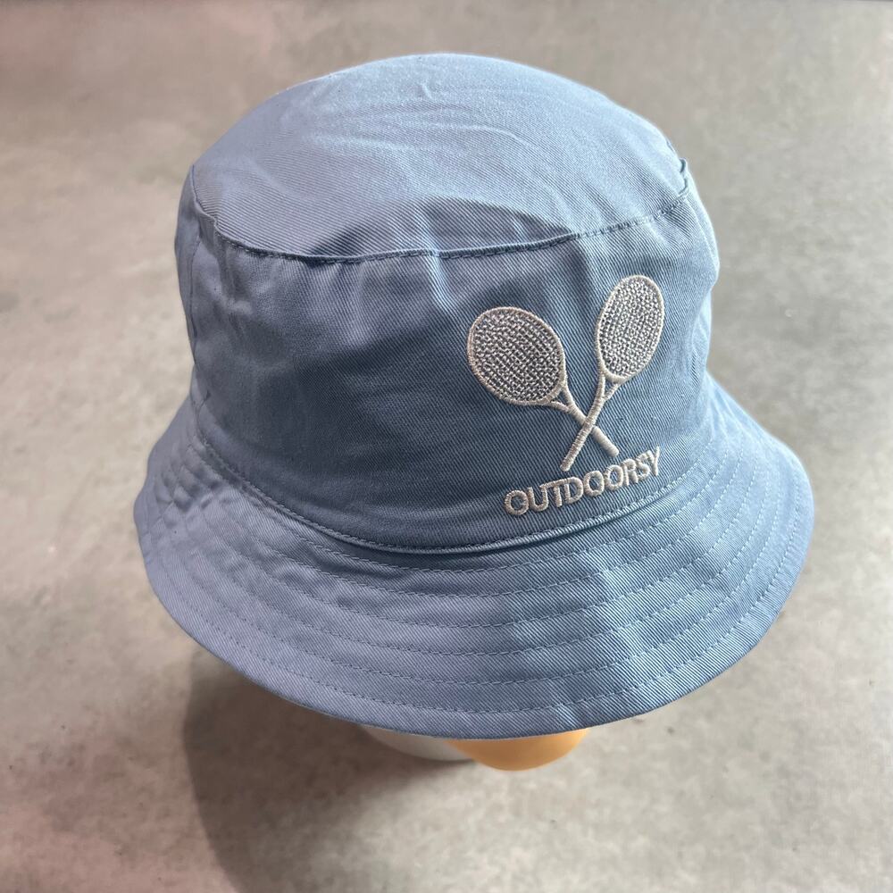 Tennis Rackets Outdoors Reversible Safari Bucket Cap Hat Blue One Size